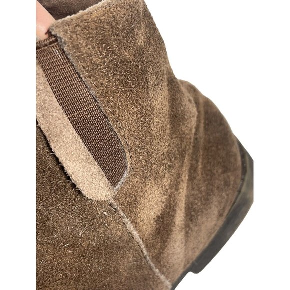 Nine West Vintage American Brown Suede Leather Slouchy Boots 7 M Boho Peasant - Picture 13 of 13